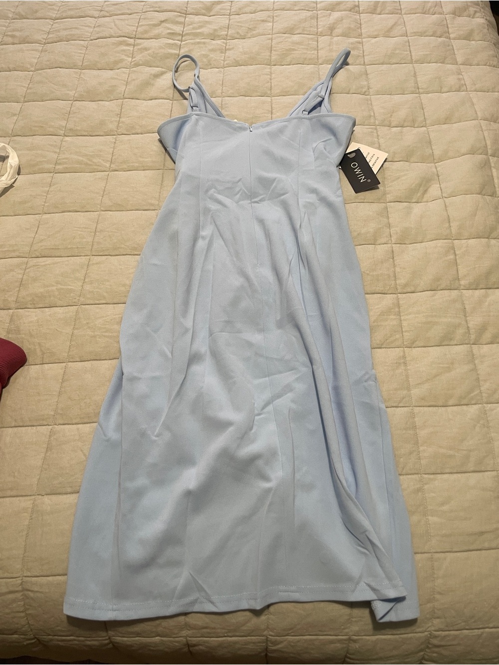 Blue Ruched Bodycon Dress - Picture 7 of 10